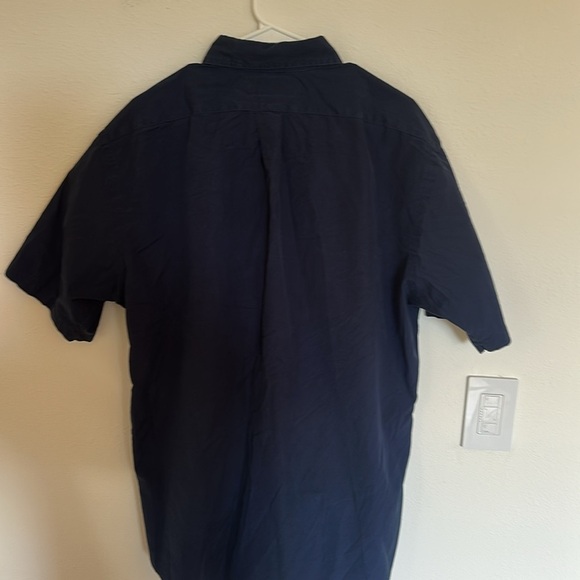 Ralph Lauren preppy cotton navy Button Down Short Sleeve large - Picture 6 of 6